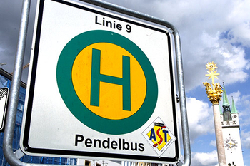 Haltestellenschild Pendelbus